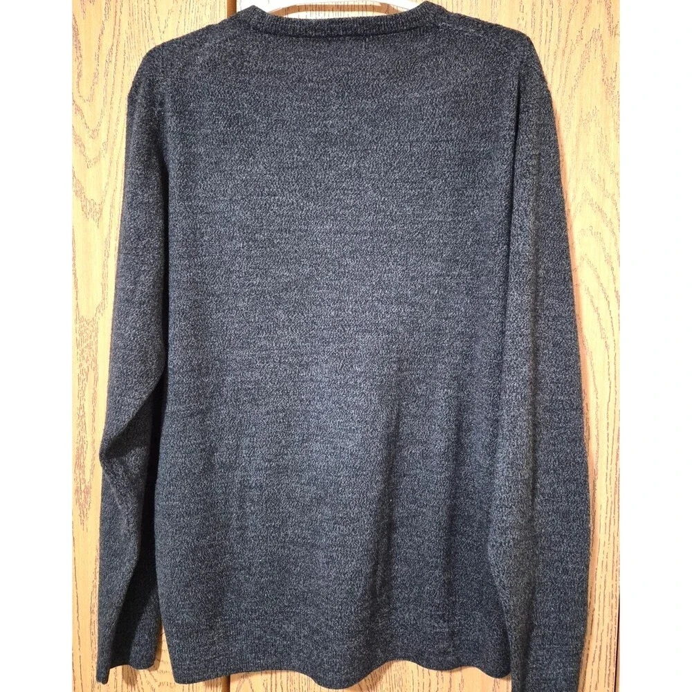 Dockers Men’s Charcoal Crewneck Sweater with Cross Over Pattern Size XL